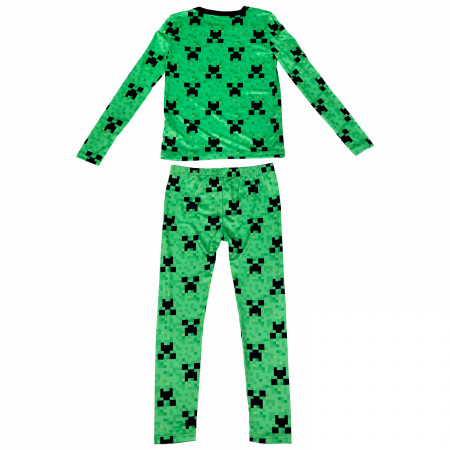 Minecraft Creeper Face Block Boys 2-Piece Pajama Set